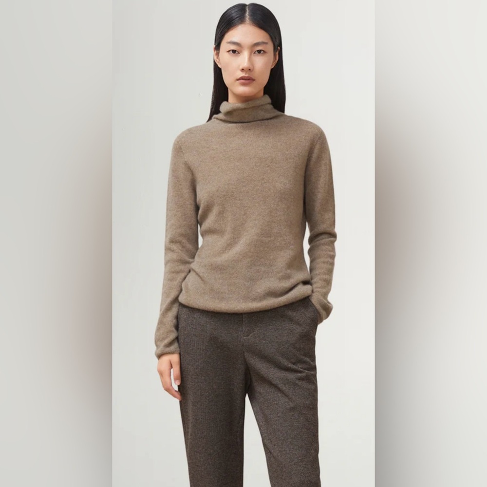 New Morgan Taylor Cashmere Camel Turtleneck Sweater Size Small, $129
